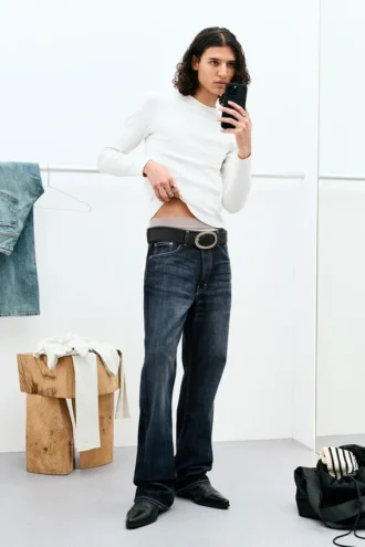 Mercury Mid Rise Relaxed Bootcut Jeans – Deep Sea Blue – Dark Blue