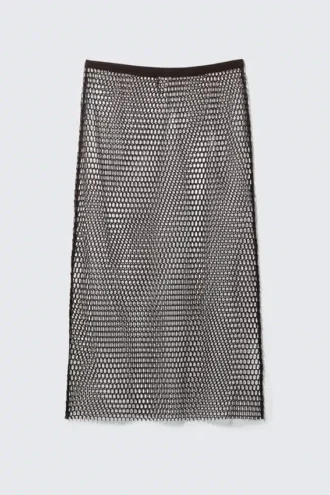 Mesh Midi Skirt – Dark Brown Mesh Midi Skirt – Dark Brown
