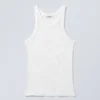 Mesh Tank Top – White
