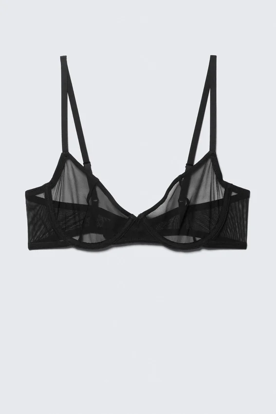 Mesh Wire Bra – Black Mesh Wire Bra – Black