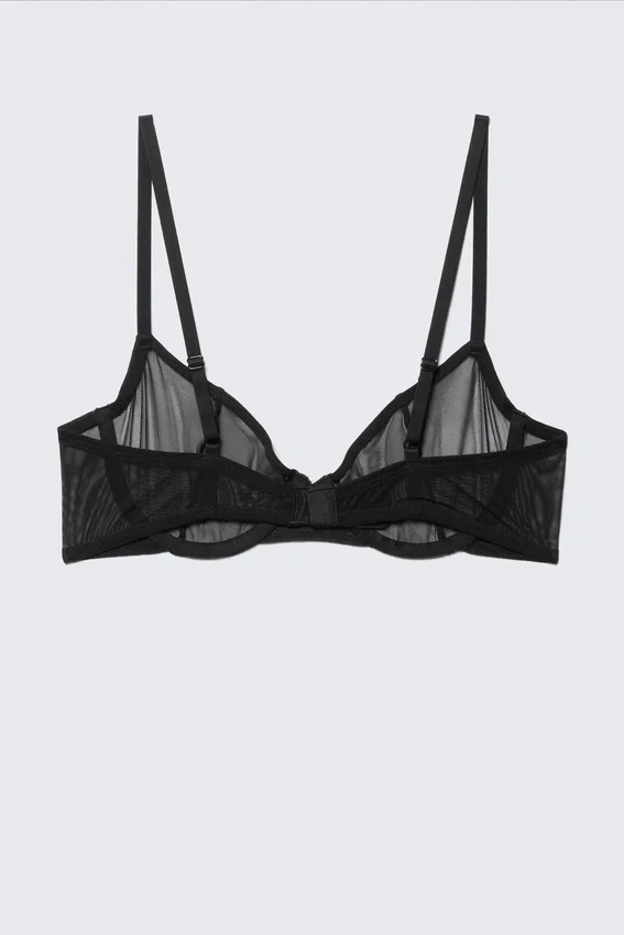 Mesh Wire Bra – Black Mesh Wire Bra – Black