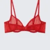 Mesh Wire Bra – Bright Red Mesh Wire Bra – Bright Red