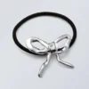 Metal Bow Hair Elastic – Silver Metal Bow Hair Elastic – Silver