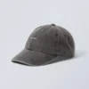 Metal Detail Baseball Cap – Washed Dark Grey Metal Detail Baseball Cap – Washed Dark Grey