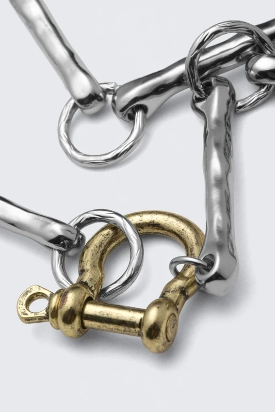 Metal Link Necklace – Silver & Golden Metal Link Necklace – Silver & Golden