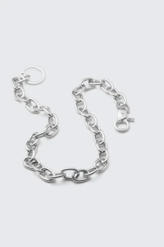 Metal Link Wallet Chain – Silver