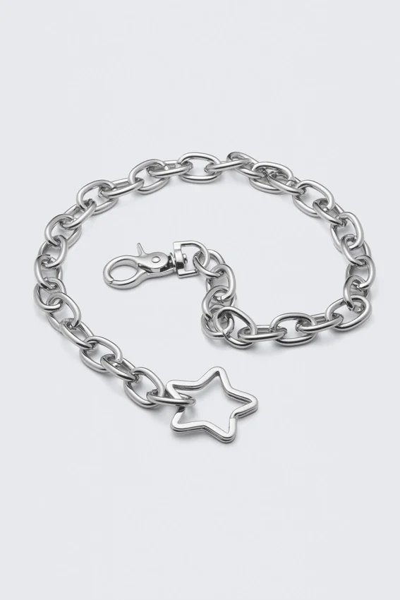 Metal Link Wallet Chain – Silver Metal Link Wallet Chain – Silver