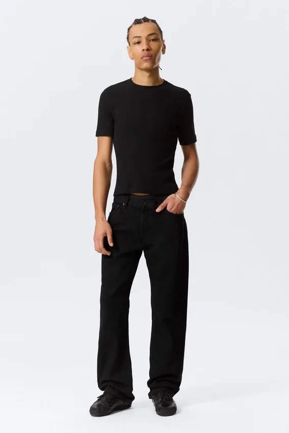 Meteor Low Rise Relaxed Straight Jeans – Black Rinse – Black Meteor Low Rise Relaxed Straight Jeans – Black Rinse – Black
