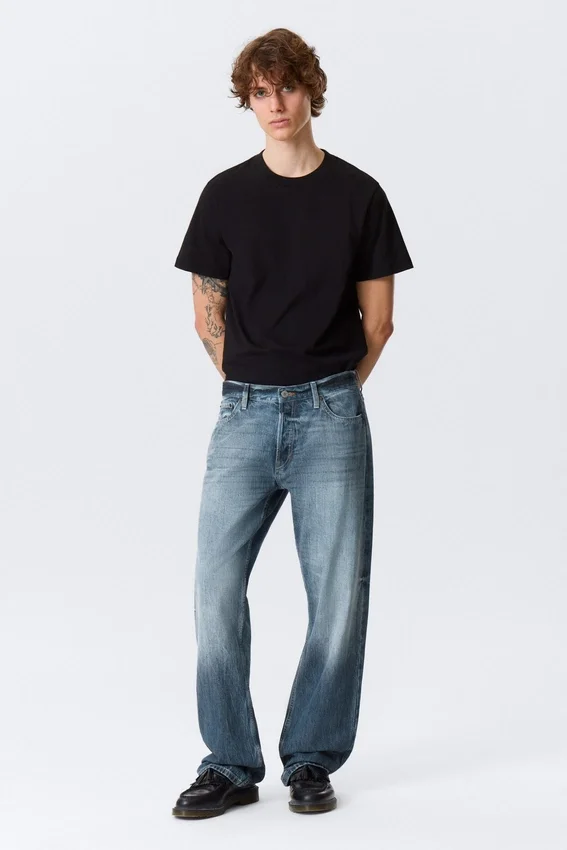 Meteor Low Rise Relaxed Straight Jeans – Board Blue – Medium Blue Meteor Low Rise Relaxed Straight Jeans – Board Blue – Medium Blue