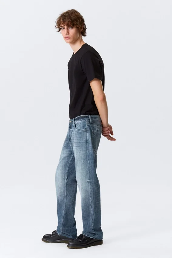 Meteor Low Rise Relaxed Straight Jeans – Board Blue – Medium Blue Meteor Low Rise Relaxed Straight Jeans – Board Blue – Medium Blue