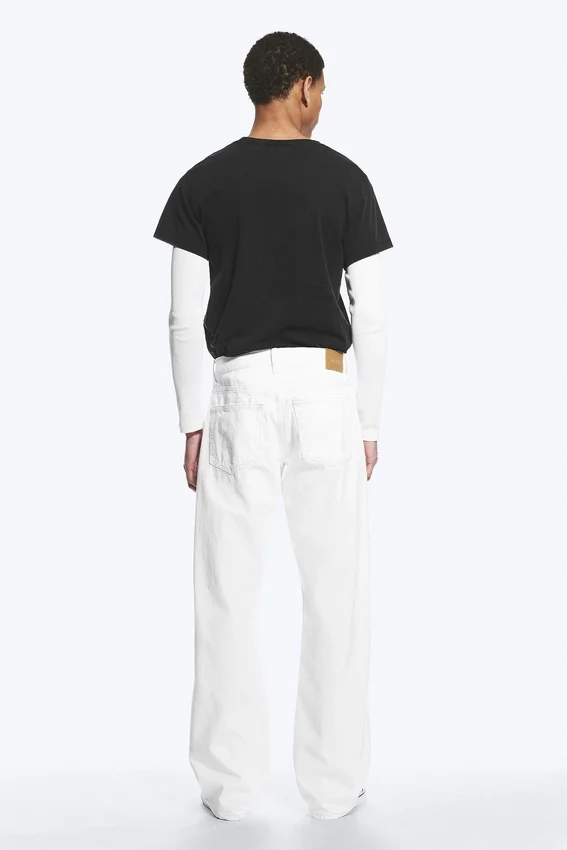 Meteor Low Rise Relaxed Straight Jeans – Dirty White – White Meteor Low Rise Relaxed Straight Jeans – Dirty White – White
