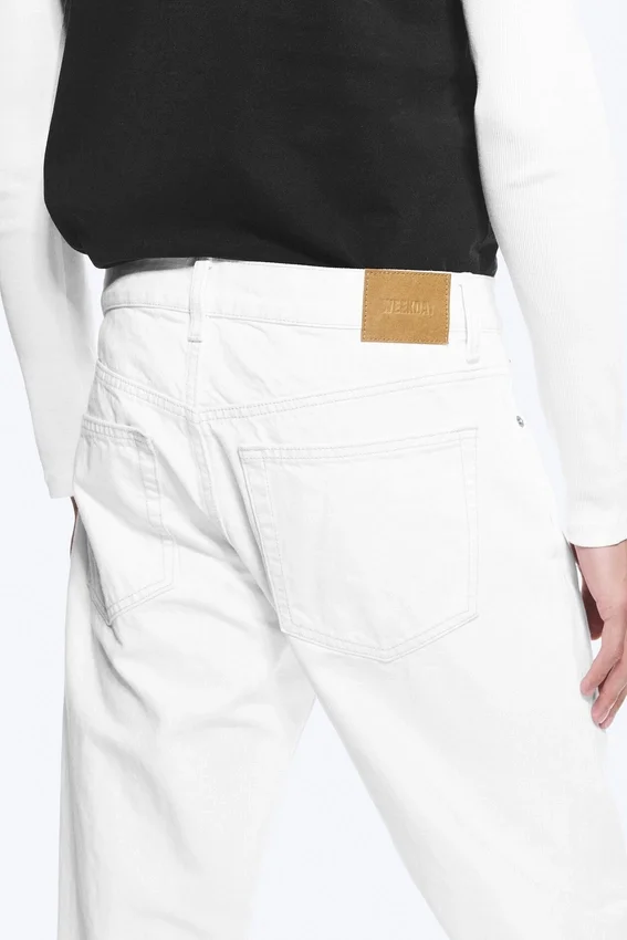 Meteor Low Rise Relaxed Straight Jeans – Dirty White – White Meteor Low Rise Relaxed Straight Jeans – Dirty White – White