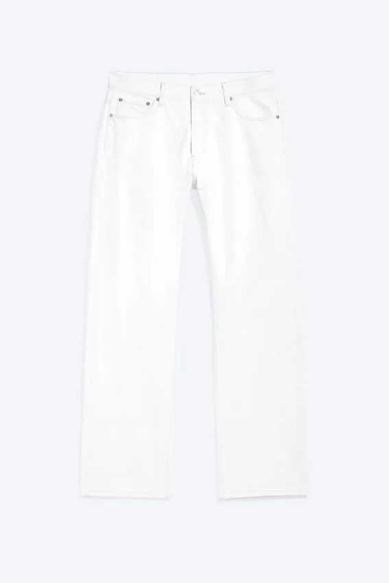 Meteor Low Rise Relaxed Straight Jeans – Dirty White – White Meteor Low Rise Relaxed Straight Jeans – Dirty White – White