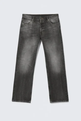 Meteor Low Rise Relaxed Straight Jeans – Dusky Black – Black