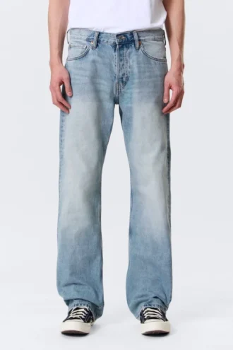 Meteor Low Rise Relaxed Straight Jeans – Kimberley Blue – Medium Blue