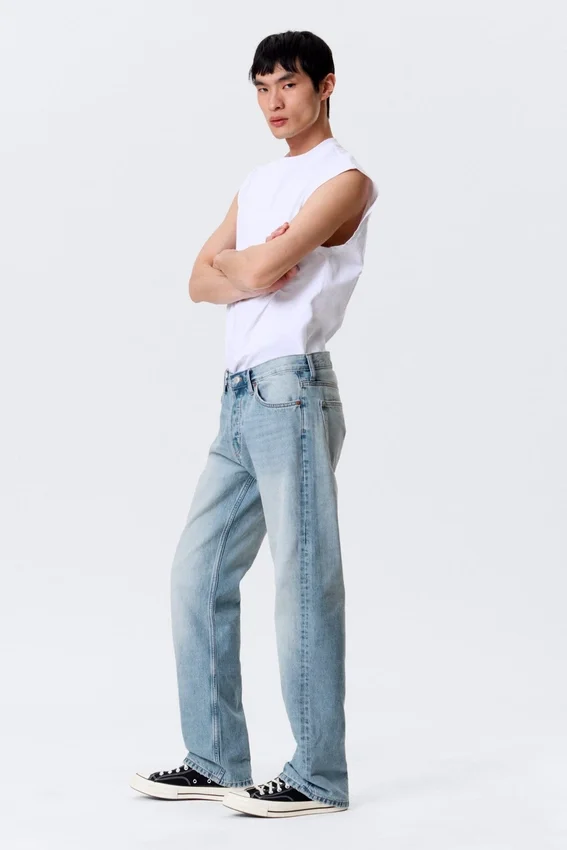 Meteor Low Rise Relaxed Straight Jeans – Kimberley Blue – Medium Blue Meteor Low Rise Relaxed Straight Jeans – Kimberley Blue – Medium Blue