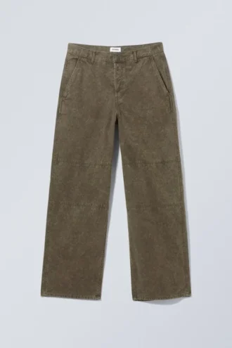 Micha Loose Workwear Trousers – Dark Mole