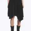 Mid Rise Asymmetric Jersey Skirt – Black Mid Rise Asymmetric Jersey Skirt – Black