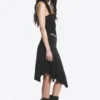 Mid Rise Asymmetric Jersey Skirt – Black Mid Rise Asymmetric Jersey Skirt – Black