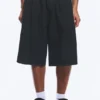 Mid Rise Baggy Pleated Denim Shorts – Emerald Rinse – Dark Blue Mid Rise Baggy Pleated Denim Shorts – Emerald Rinse – Dark Blue