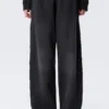 Mid-Rise Baggy Studded Graphic Sweatpants – Studded Black Mid-Rise Baggy Studded Graphic Sweatpants – Studded Black