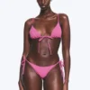 Mid Rise Brazilian Tie Bikini Bottoms – Pink Mid Rise Brazilian Tie Bikini Bottoms – Pink