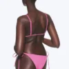 Mid Rise Brazilian Tie Bikini Bottoms – Pink Mid Rise Brazilian Tie Bikini Bottoms – Pink