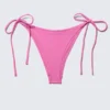 Mid Rise Brazilian Tie Bikini Bottoms – Pink Mid Rise Brazilian Tie Bikini Bottoms – Pink