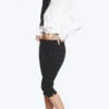 Mid-Rise Capri Trousers – Black Mid-Rise Capri Trousers – Black