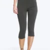 Mid-Rise Capri Trousers – Dark Grey Mid-Rise Capri Trousers – Dark Grey