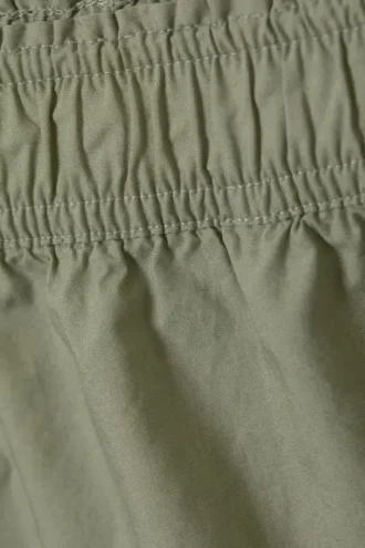 Mid-Rise Cotton Poplin Pyjama Briefs – Khaki Green