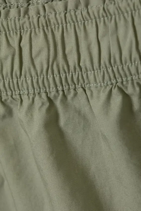 Mid-Rise Cotton Poplin Pyjama Briefs – Khaki Green Mid-Rise Cotton Poplin Pyjama Briefs – Khaki Green