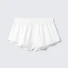 Mid-Rise Cotton Poplin Pyjama Shorts – White Mid-Rise Cotton Poplin Pyjama Shorts – White