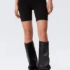 Mid Rise Fitted Biker Shorts – Black Mid Rise Fitted Biker Shorts – Black
