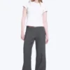 Mid Rise Flared Suiting Trousers – Dark Grey Melange Mid Rise Flared Suiting Trousers – Dark Grey Melange