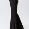 Mid Rise Flared Zip-Up Trousers – Black Mid Rise Flared Zip-Up Trousers – Black