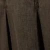 Mid-Rise Frayed Pleated Maxi Skirt – Dark Grey Mid-Rise Frayed Pleated Maxi Skirt – Dark Grey