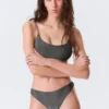 Mid-Rise Glitter Brazilian Bikini Bottoms – Grey – Glitter Mid-Rise Glitter Brazilian Bikini Bottoms – Grey – Glitter