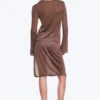 Mid Rise Knitted Midi Skirt – Brown Mid Rise Knitted Midi Skirt – Brown