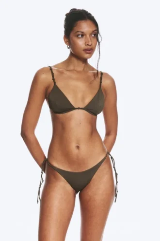 Mid Rise Knot Bikini Bottoms – Dark Mole