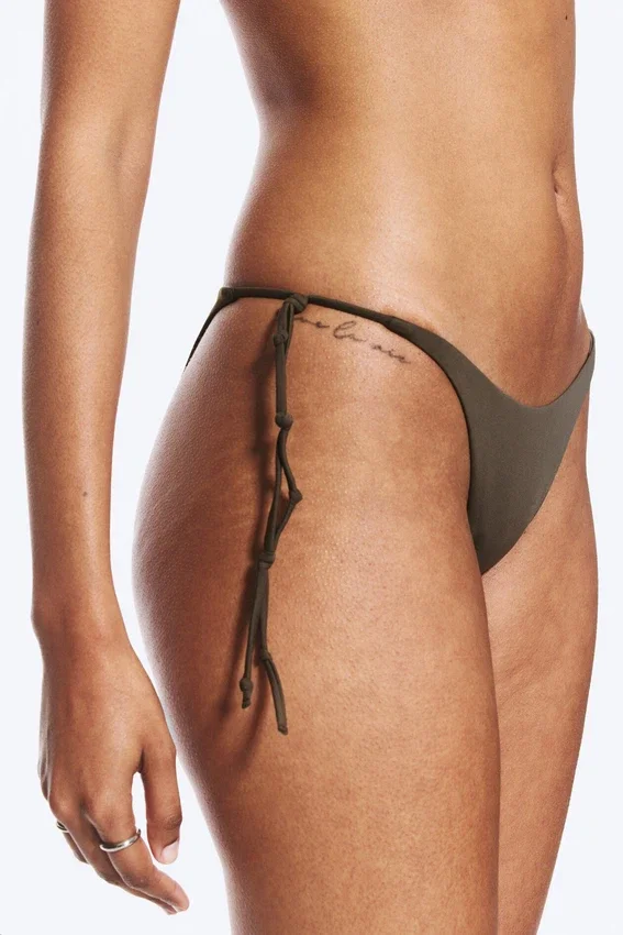 Mid Rise Knot Bikini Bottoms – Dark Mole Mid Rise Knot Bikini Bottoms – Dark Mole