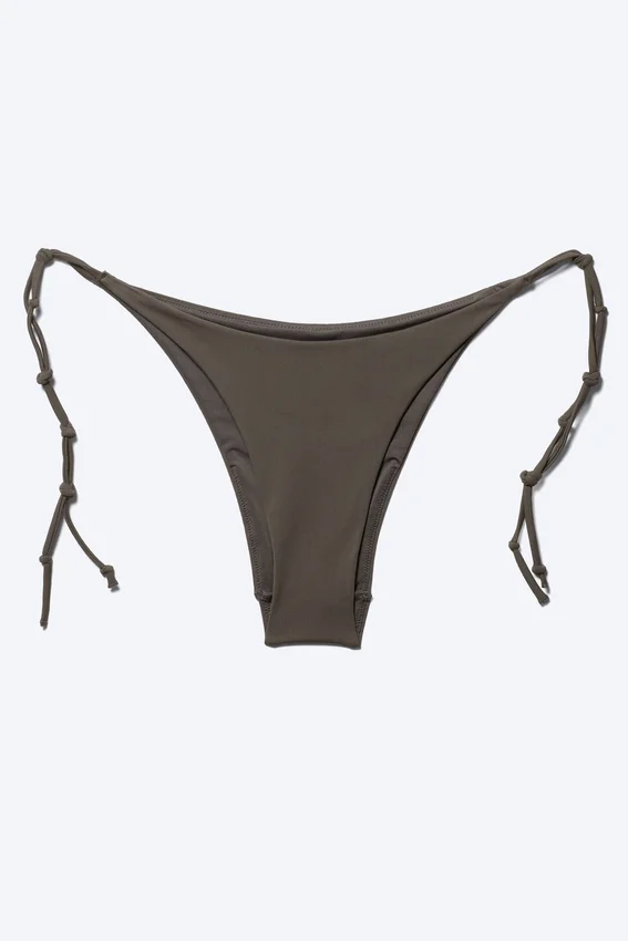 Mid Rise Knot Bikini Bottoms – Dark Mole Mid Rise Knot Bikini Bottoms – Dark Mole