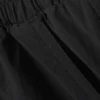 Mid Rise Loose Baggy Leg Nylon Trousers – Black Mid Rise Loose Baggy Leg Nylon Trousers – Black