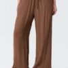 Mid Rise Loose Flounce Trousers – Brown Mid Rise Loose Flounce Trousers – Brown