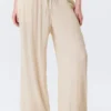 Mid Rise Loose Flounce Trousers – Light Beige Mid Rise Loose Flounce Trousers – Light Beige