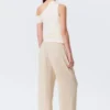 Mid Rise Loose Flounce Trousers – Light Beige Mid Rise Loose Flounce Trousers – Light Beige