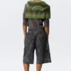 Mid Rise Loose Knee-Length Cargo Shorts – Navy Camo Mid Rise Loose Knee-Length Cargo Shorts – Navy Camo