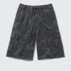 Mid Rise Loose Knee-Length Cargo Shorts – Navy Camo Mid Rise Loose Knee-Length Cargo Shorts – Navy Camo