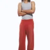 Mid Rise Loose Straight Leg Sweatpants – Red Mid Rise Loose Straight Leg Sweatpants – Red