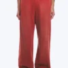 Mid Rise Loose Straight Leg Sweatpants – Red Mid Rise Loose Straight Leg Sweatpants – Red